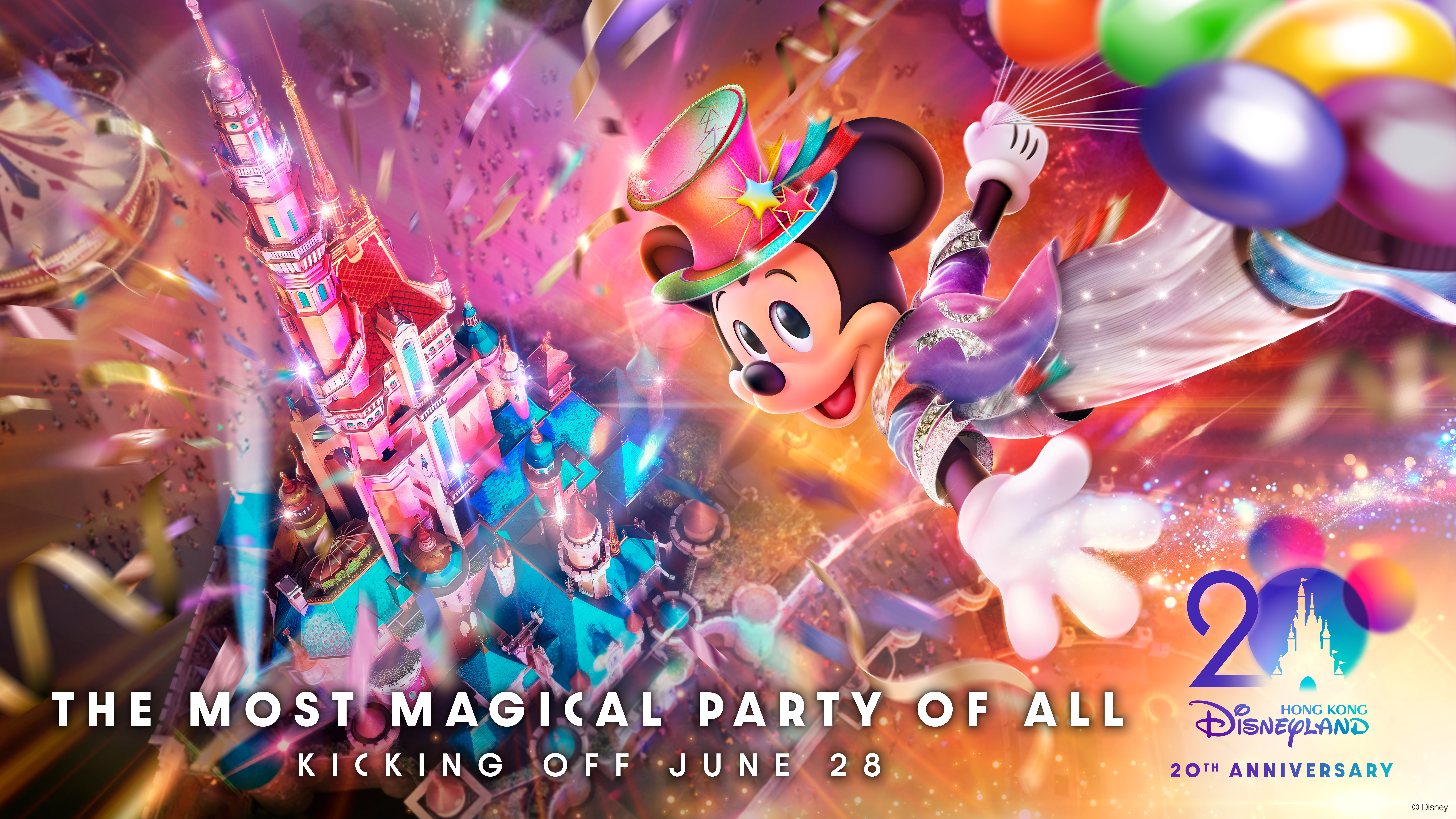  Join Mickey at Hong Kong Disneyland's 20th anniversary on June 28. A reason to book your trip now!